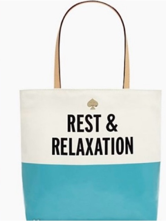 kate spade Handbags - kate spade Cream and Turquoise 'Rest & Relaxation' Two-Tone Tote